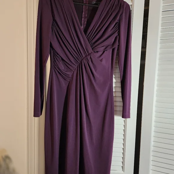 feather sleeve long dress Sequin Long Sleeve Feather Gown by GLS Gloria GL3160 2XL / Green